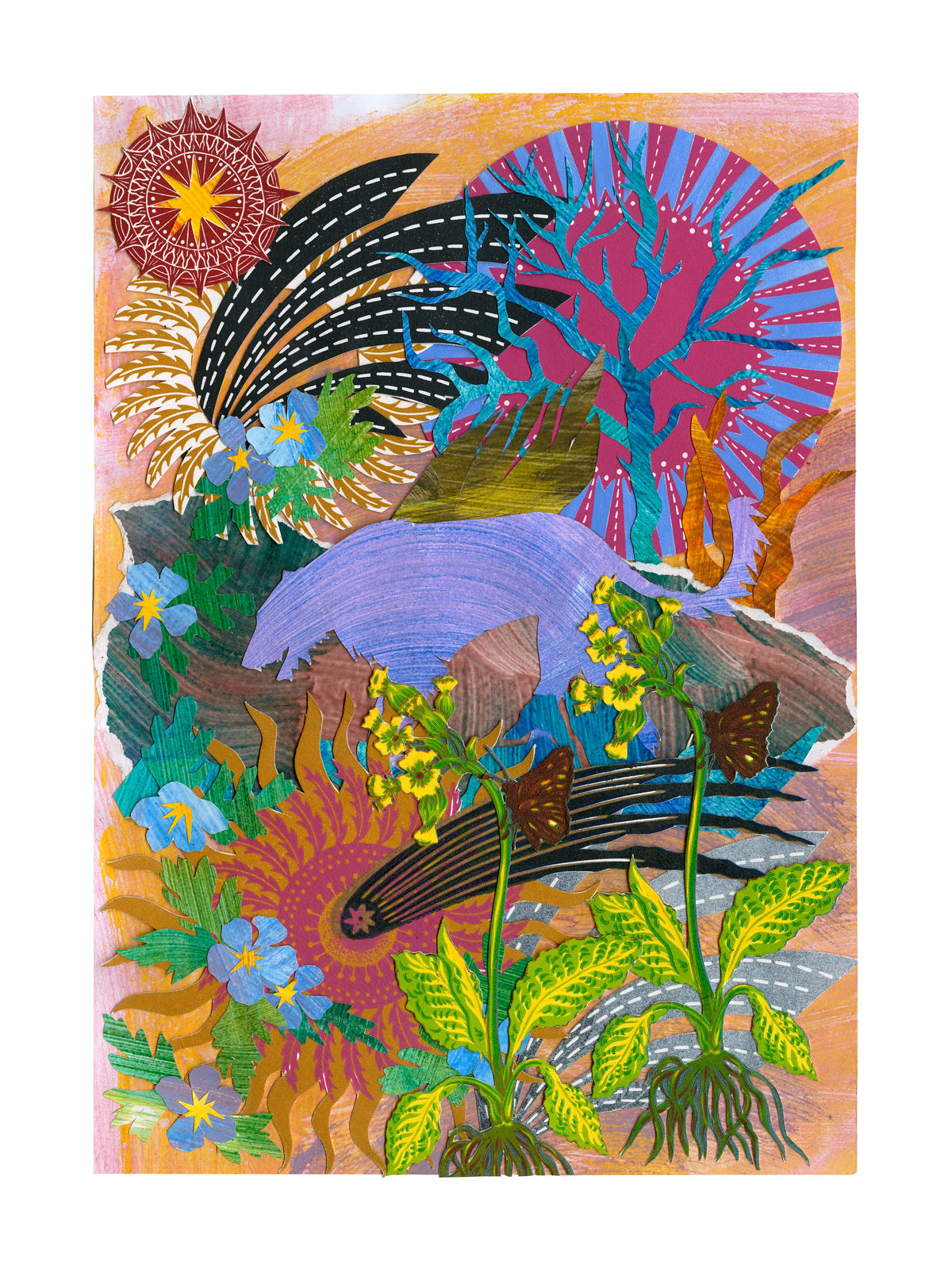 'Cwn Annwn' giclee print of original collage