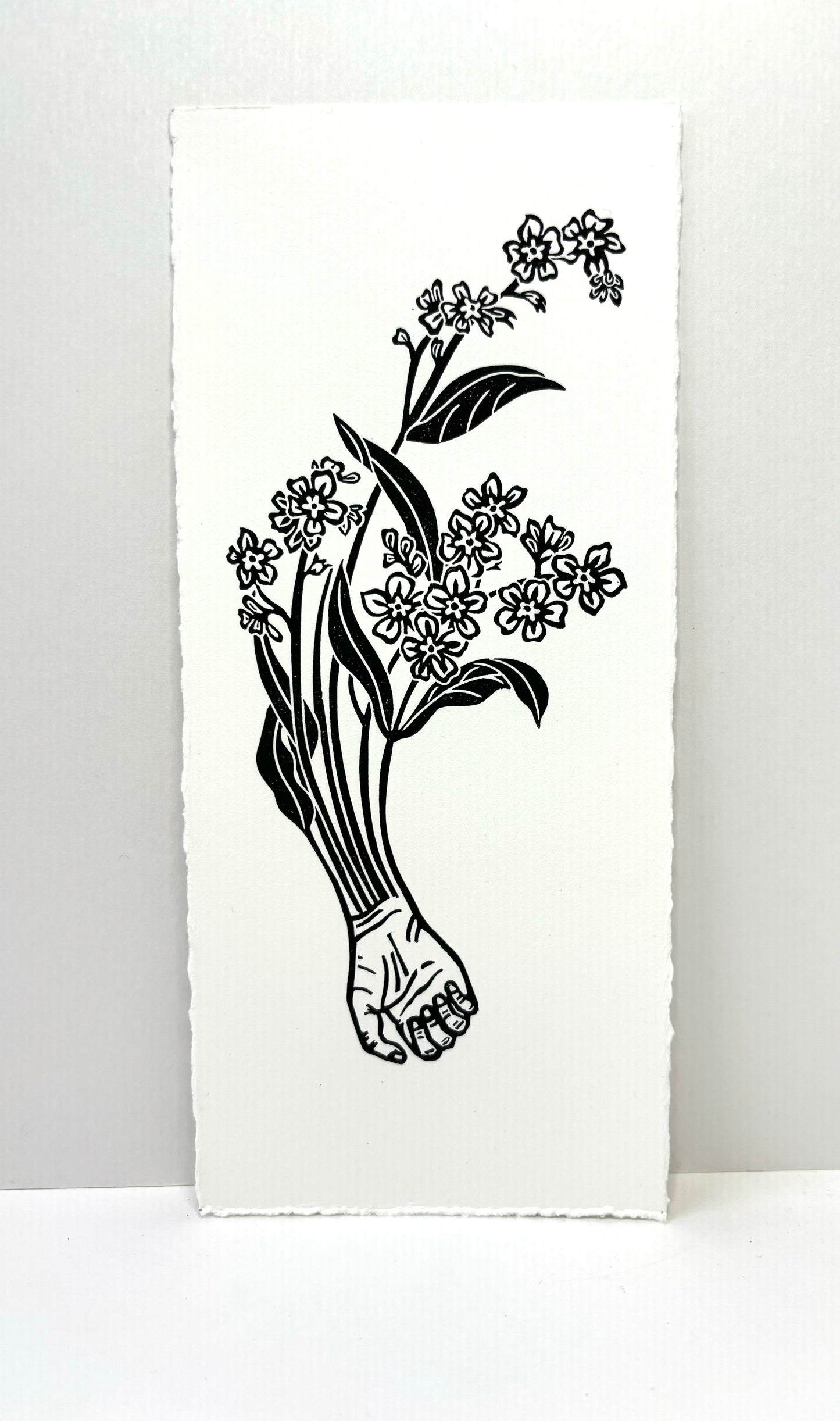 Myosotis Arvensis limited editon linoprint
