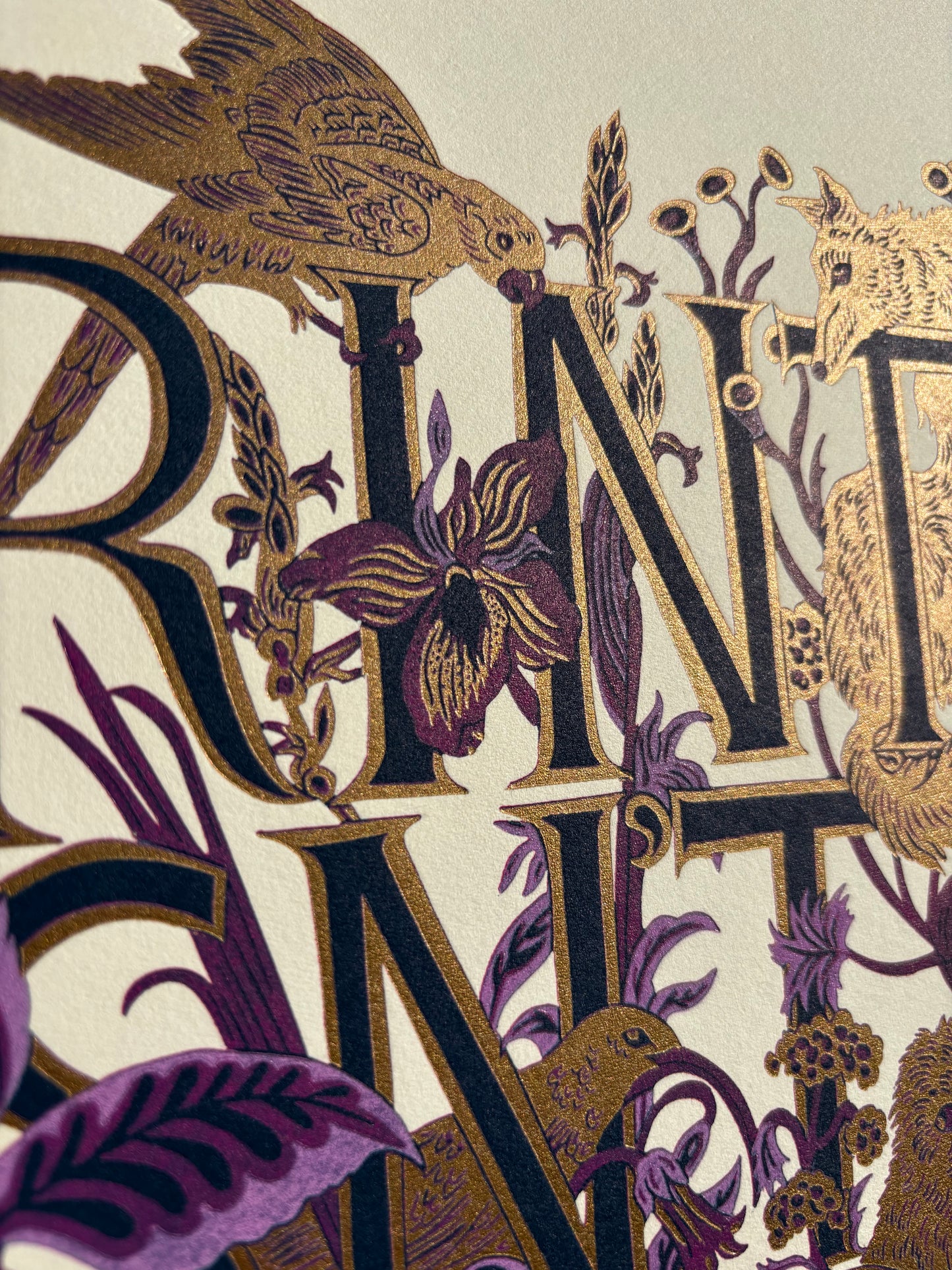 Print Isn't Dead limited edition linoprint (purple/lilac)