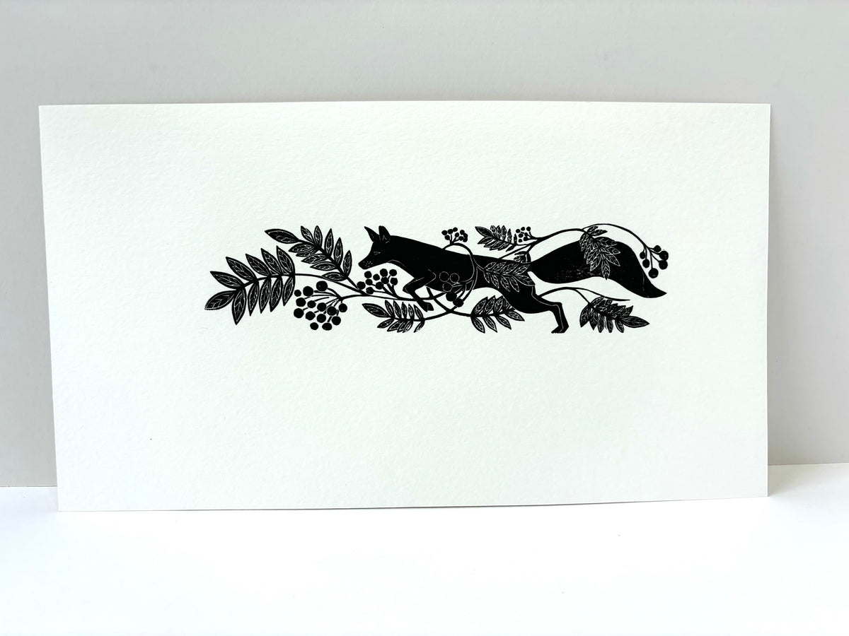 Super Seconds Festival listing: Fox and Rowan linoprint