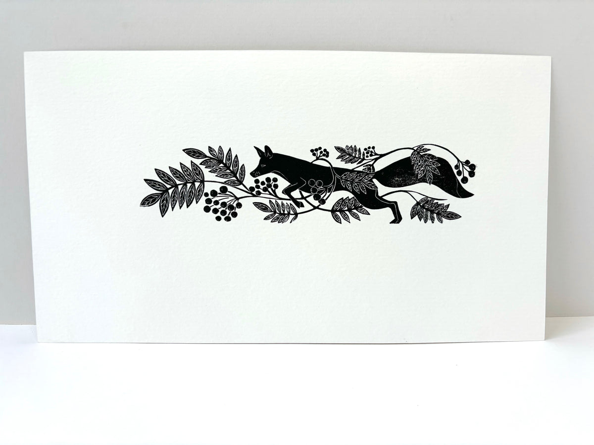 Super Seconds Festival listing: Fox and Rowan linoprint