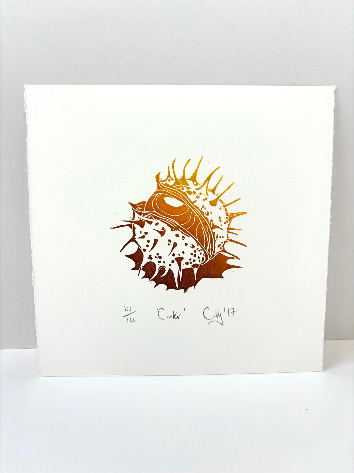 Super Seconds Festival listing: Conker linoprint
