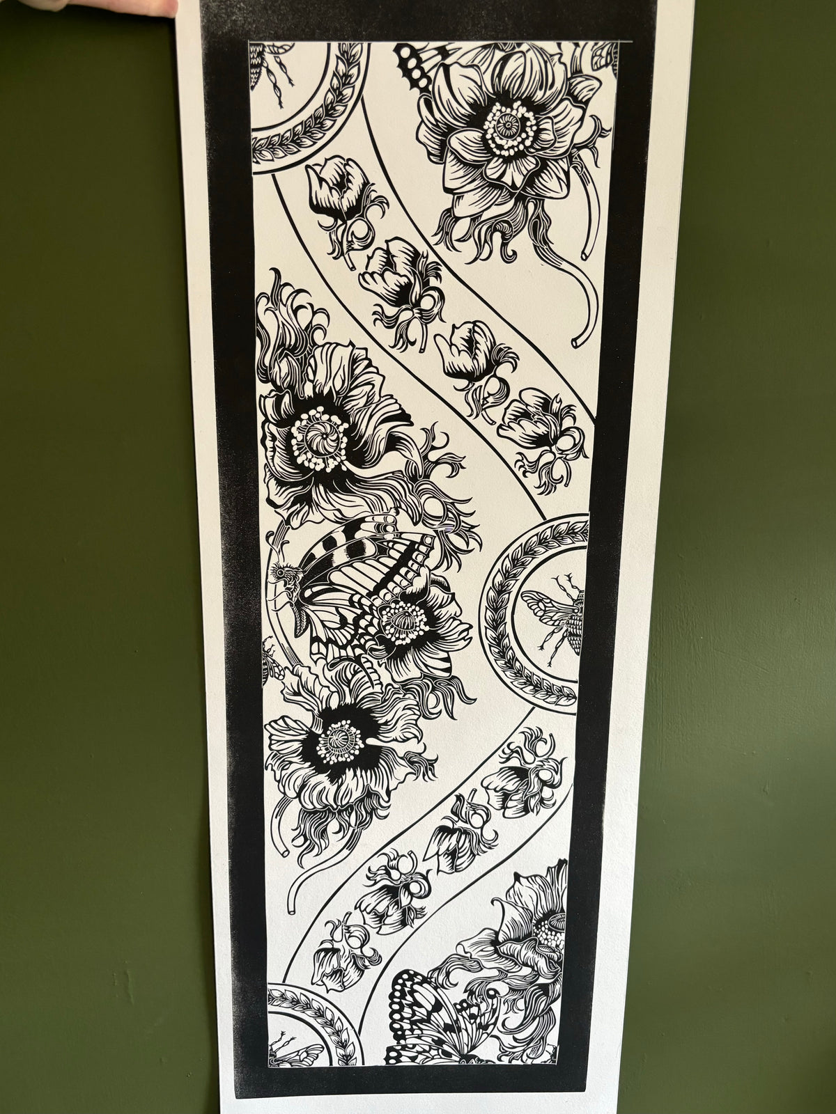 Super Seconds Festival listing: 'Nasency' linoprint pattern sample (Copy)