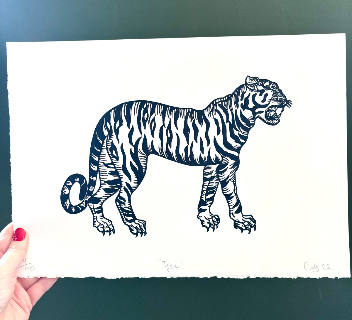 Super Seconds Festival listing: Tigre linoprint 1