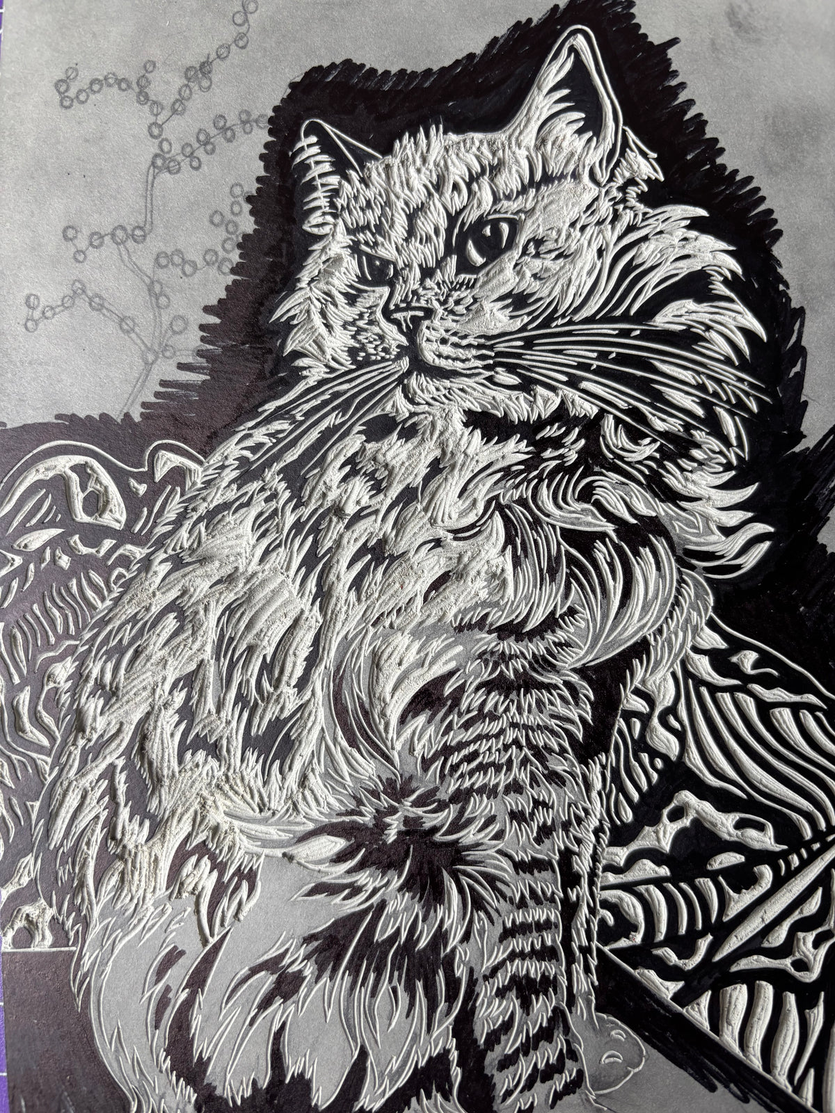 Super Seconds Festival Listing: Queen Circe linoprint 1