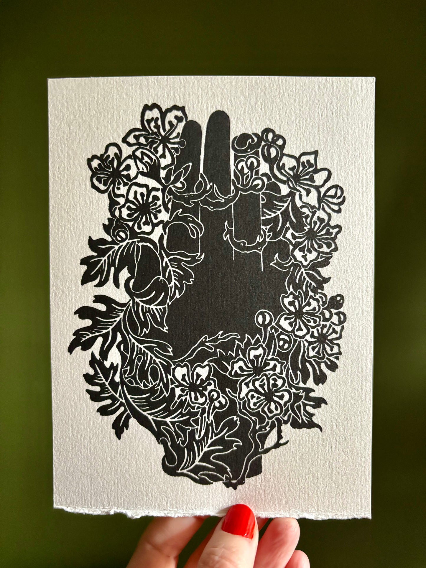 Huath limited edition linoprint