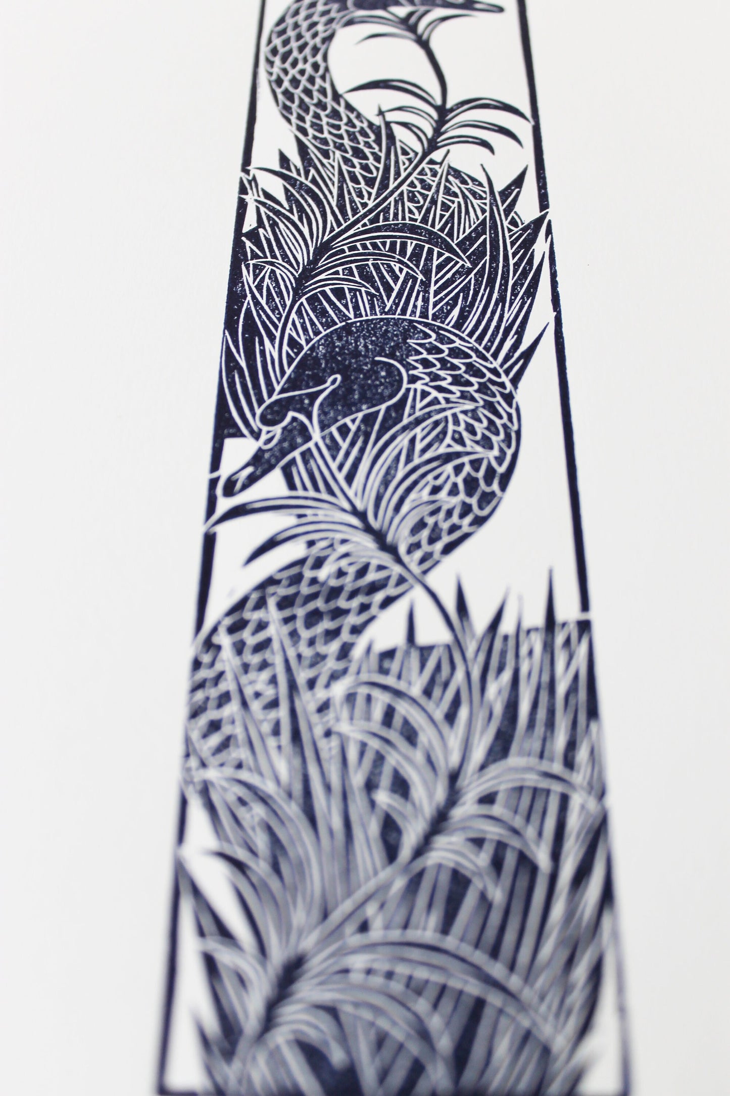 Two Swans limited edition linoprint