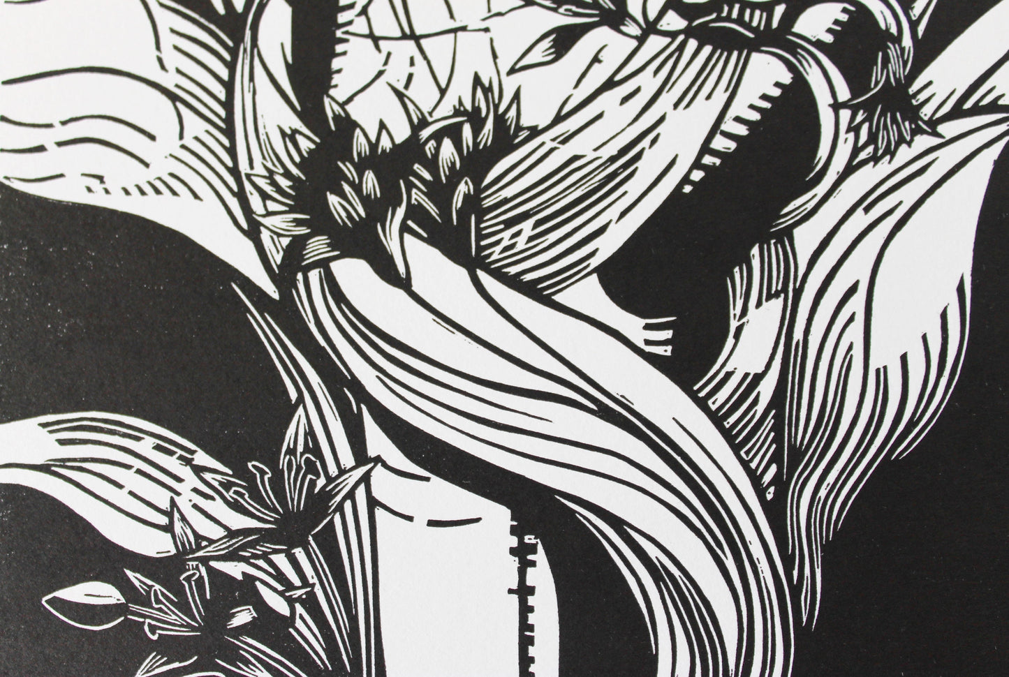 Wild limited edition linoprint