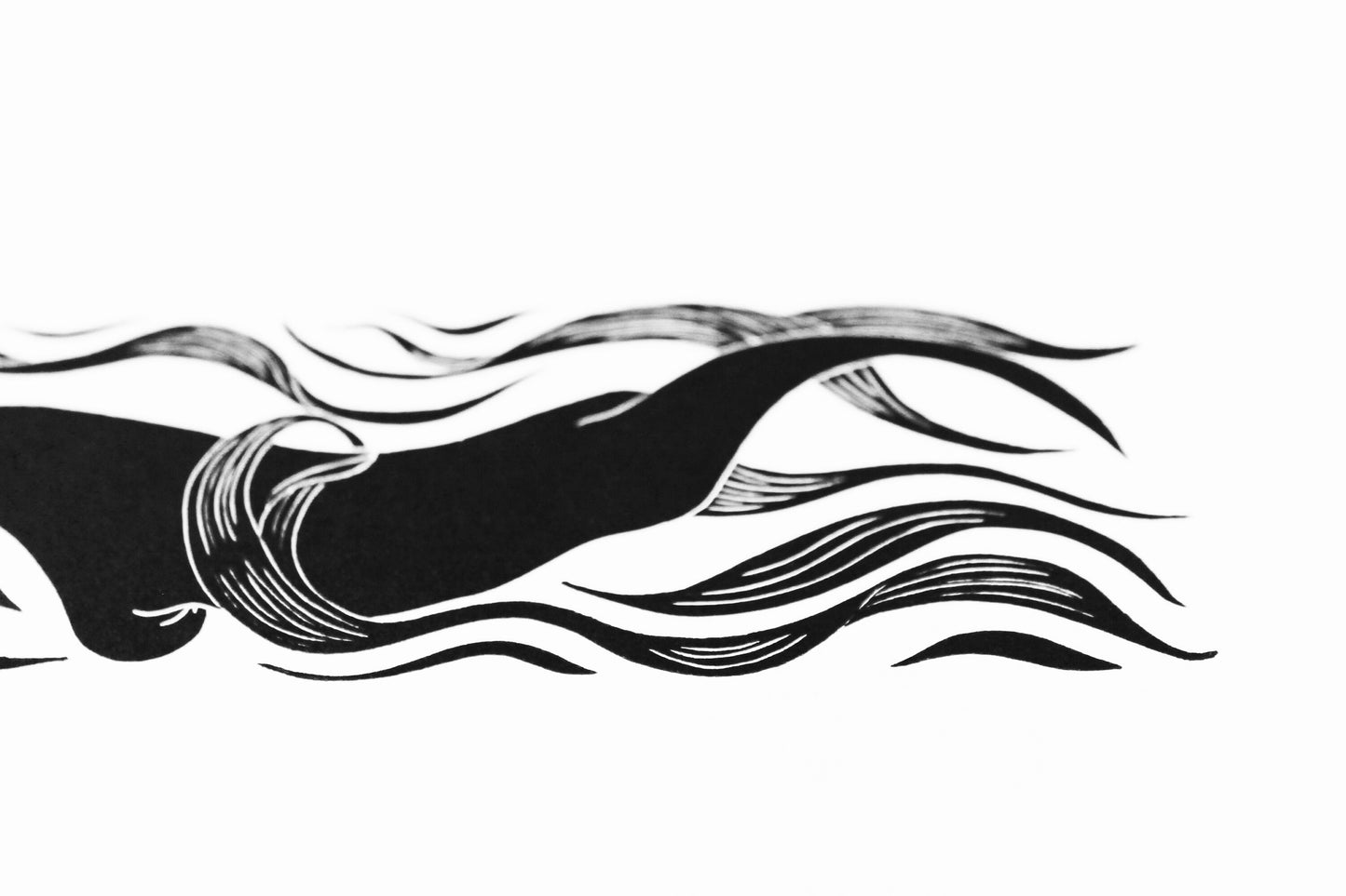 River Otter limited edition linoprint