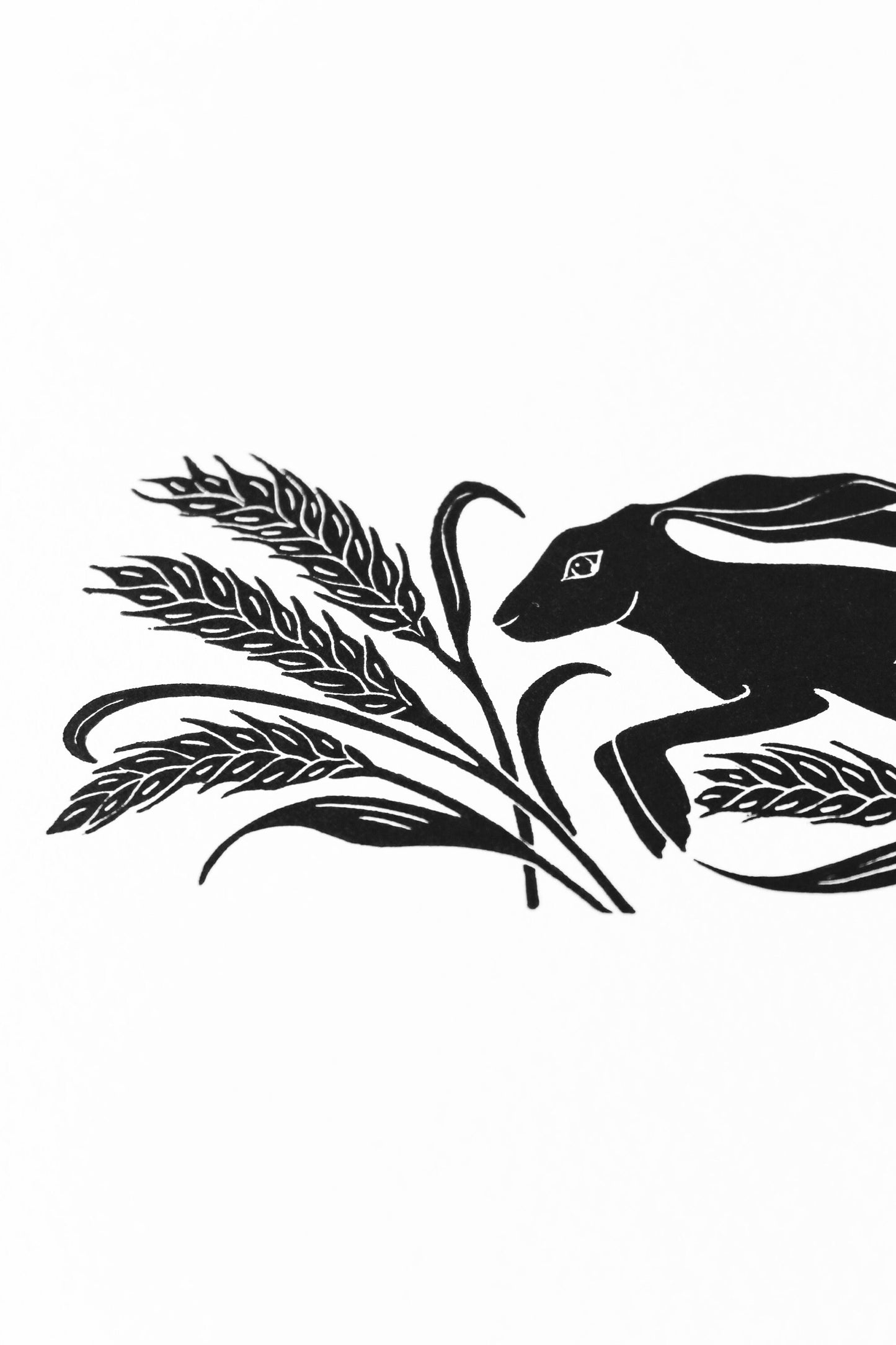 Running Hare limited edition linoprint