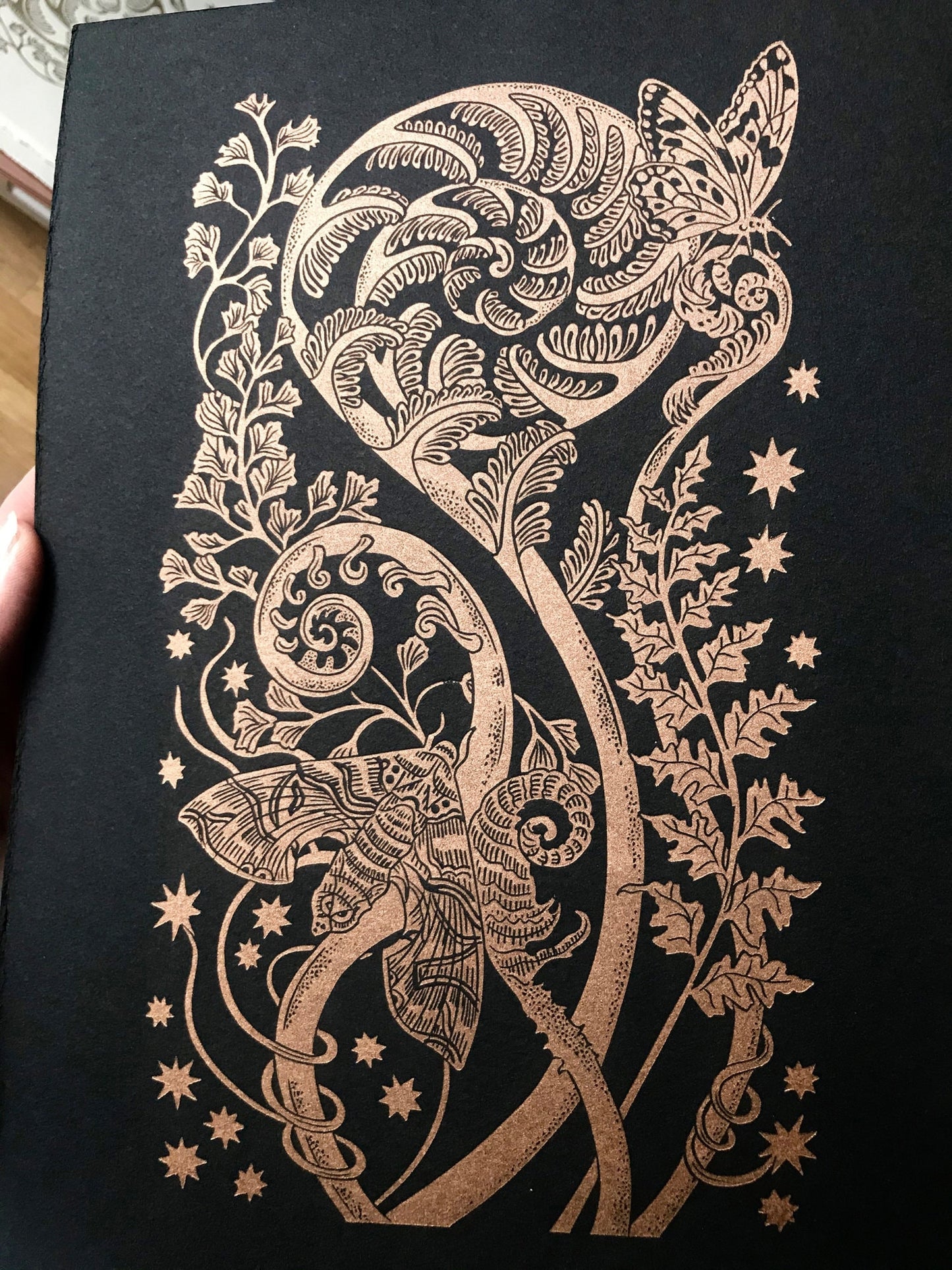 A Firework of Ferns limited edition linoprint.