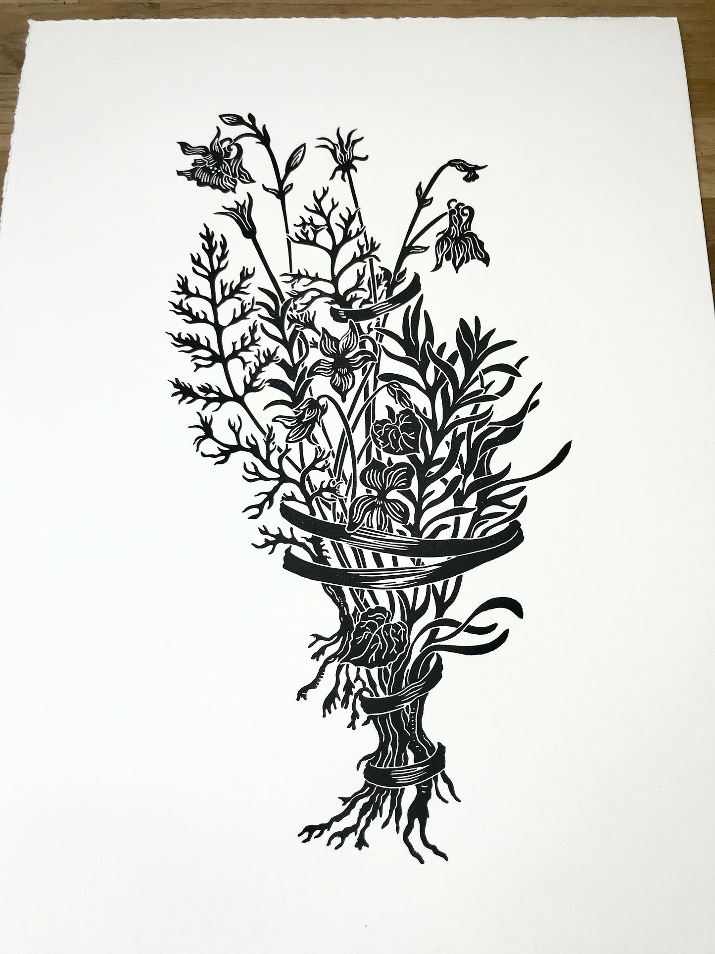 Hamnet Herbs limited edition linoprint