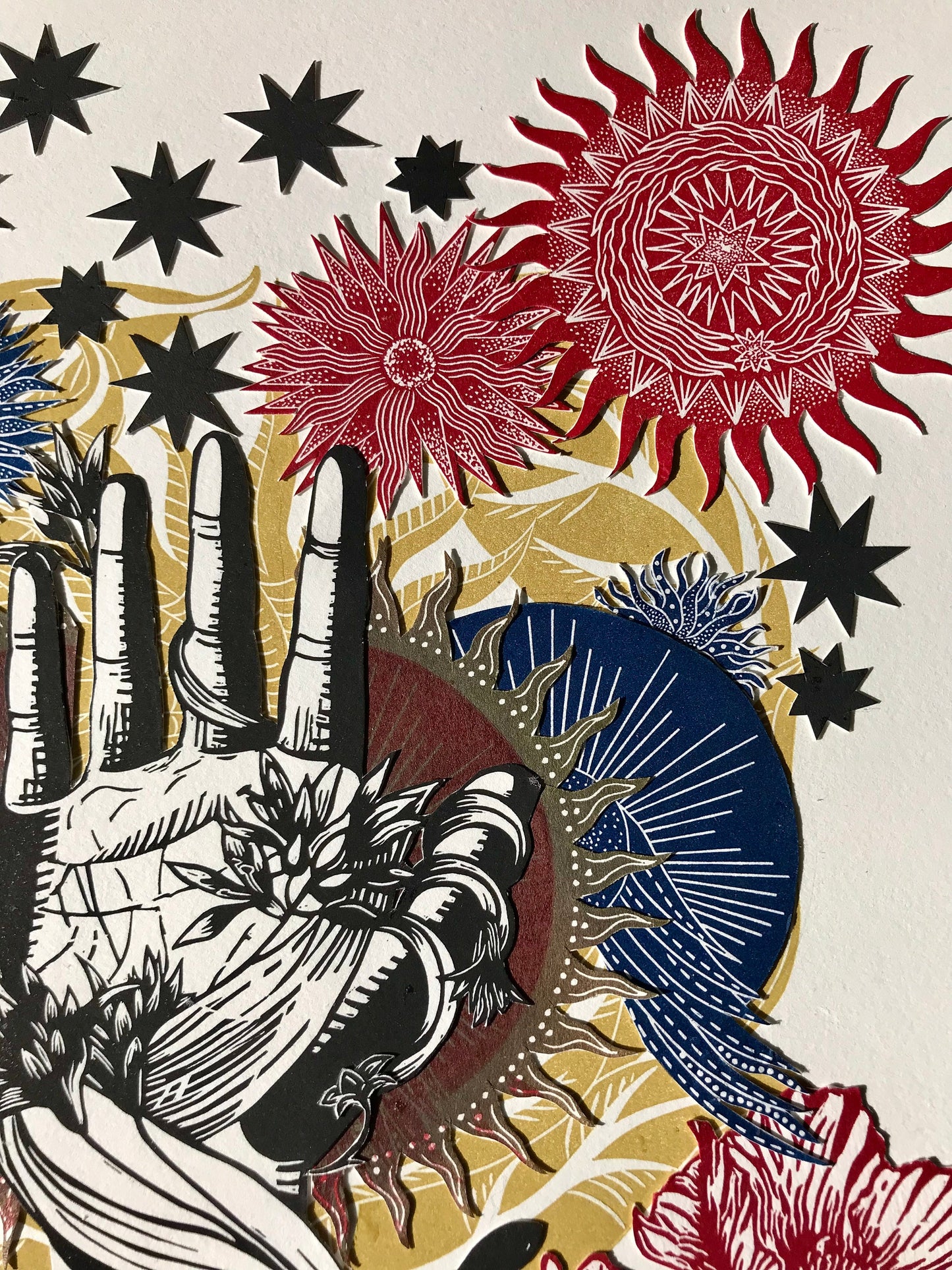 Sanguine Moon Original Print collage
