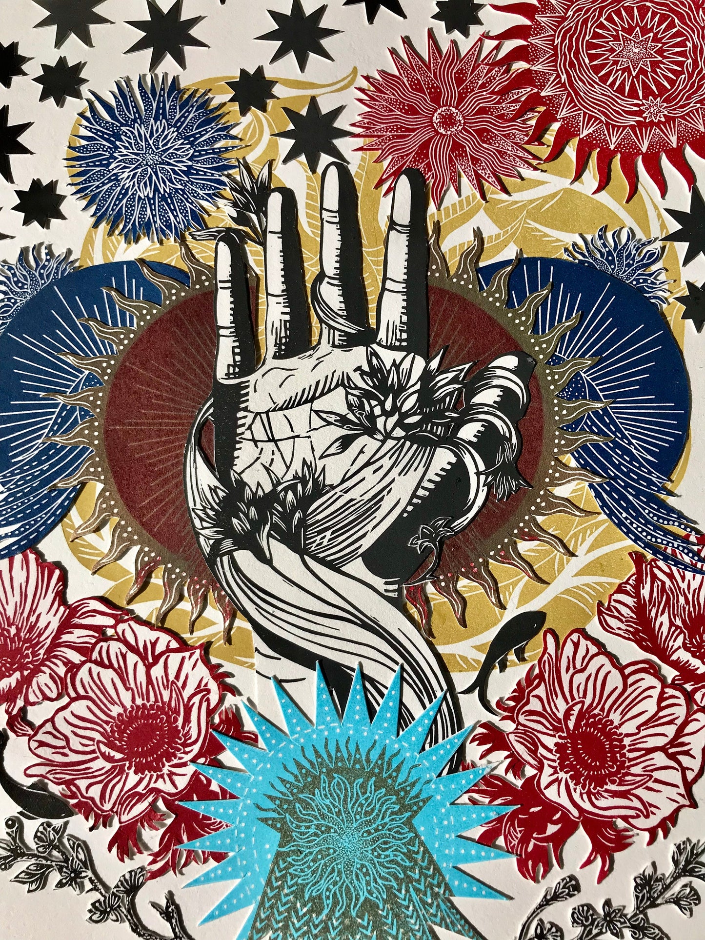 Sanguine Moon Original Print collage