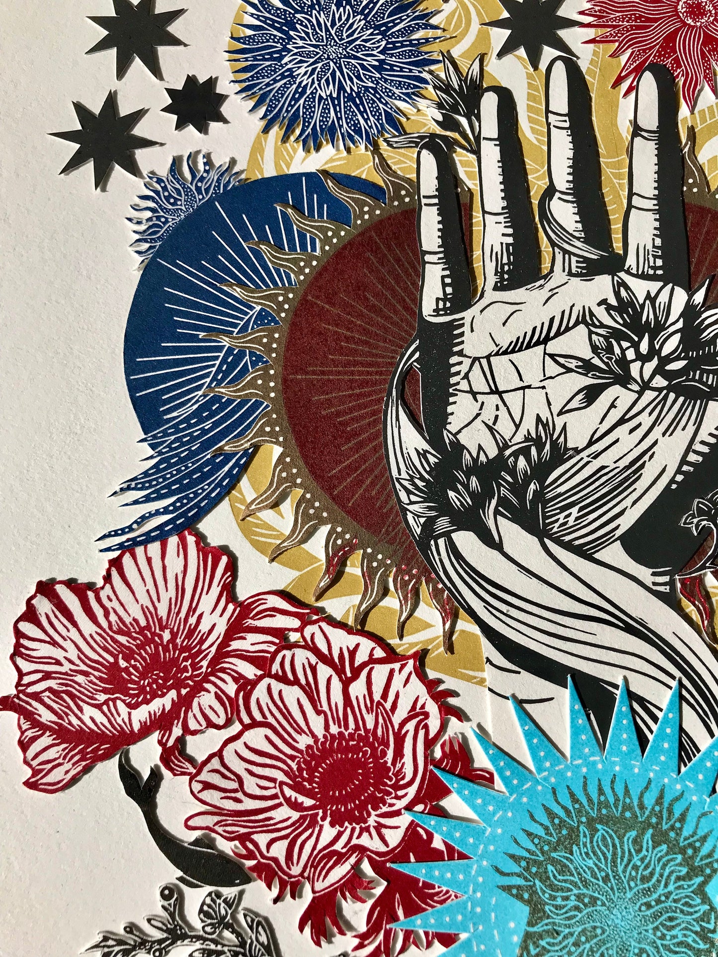 Sanguine Moon Original Print collage