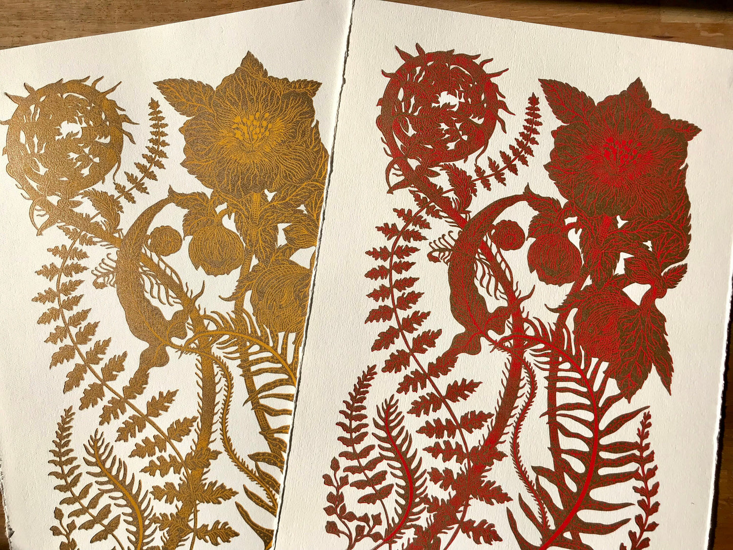 Wintering limited edition linoprint