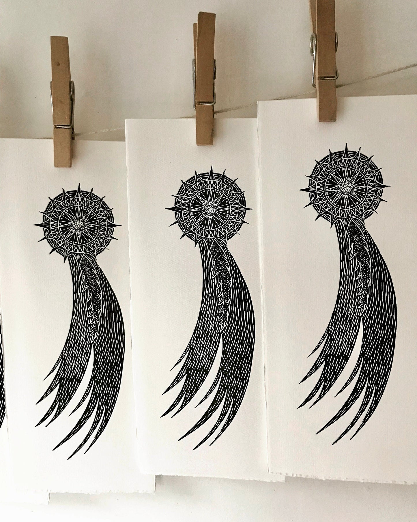 Coronis linoprint, two colours available