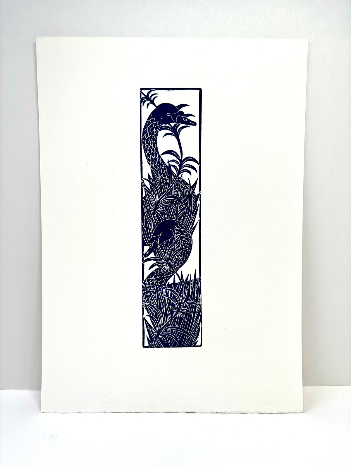 Super Seconds Festival listing: Two Swans linoprint