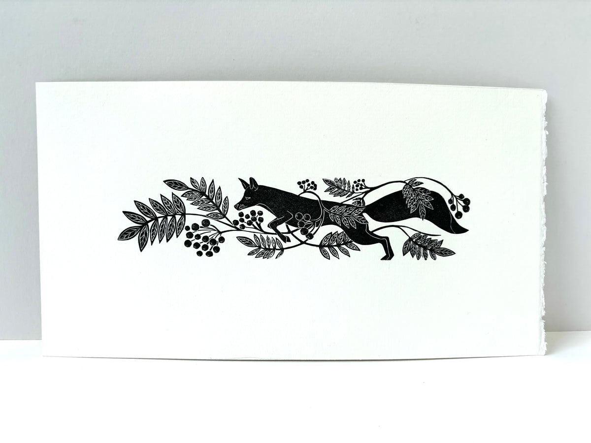 Super Seconds Festival listing: Fox and Rowan linoprint