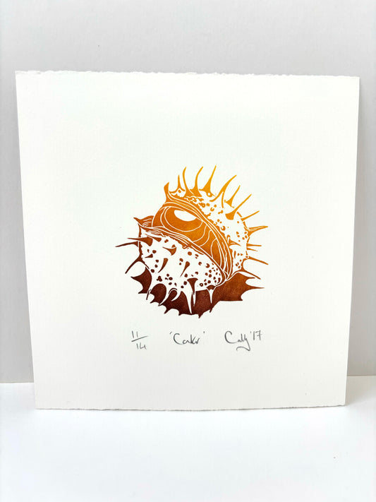 Super Seconds Festival listing: Conker linoprint