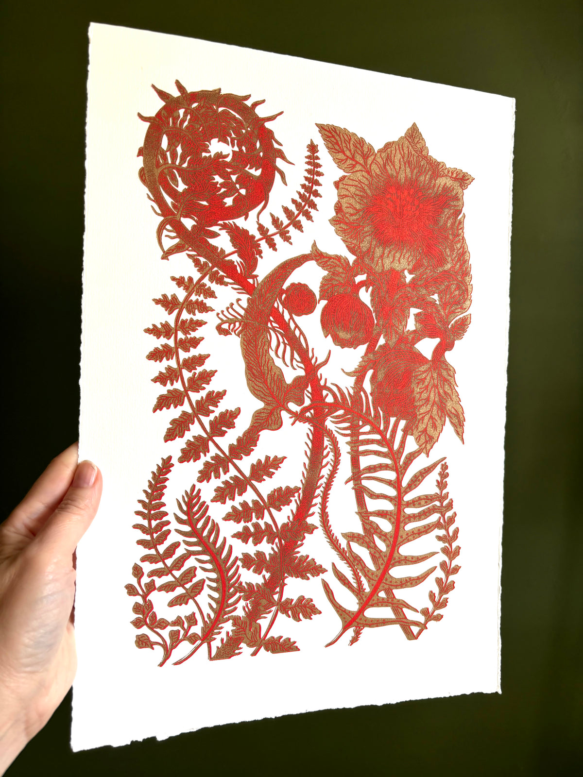 Super Seconds Festival listing: Wintering two colour linoprint