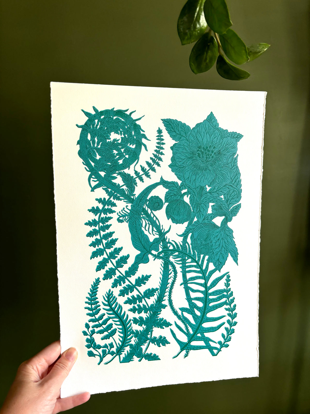 Super Seconds Festival listing: Wintering two colour linoprint