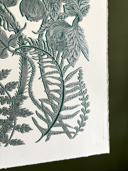 Super Seconds Festival listing: Wintering two colour linoprint