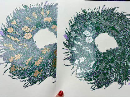 Heathen limited edition linoprint