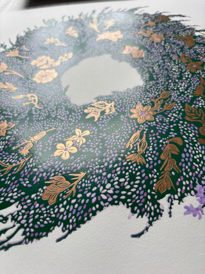 Heathen limited edition linoprint