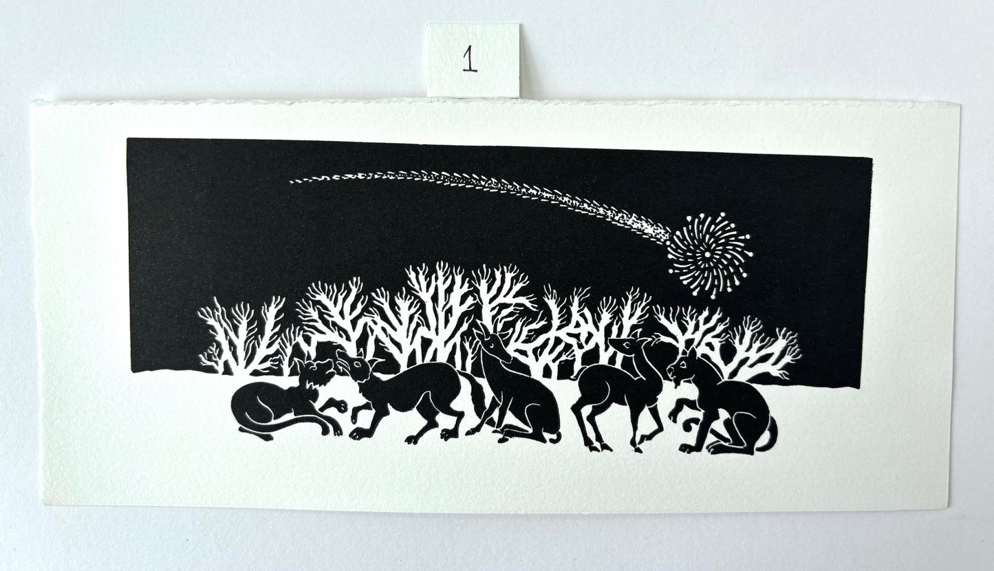 Super Seconds Festival listing: The Gathering limited edition linoprint