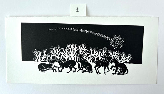 Super Seconds Festival listing: The Gathering limited edition linoprint