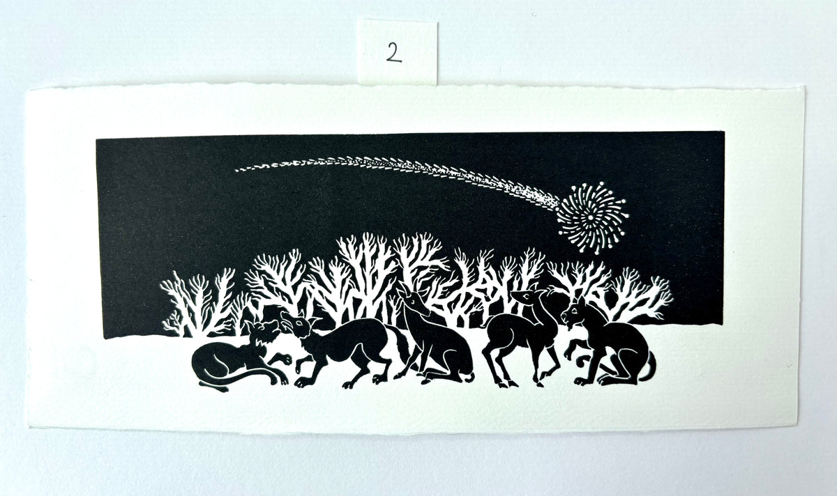 Super Seconds Festival listing: The Gathering limited edition linoprint