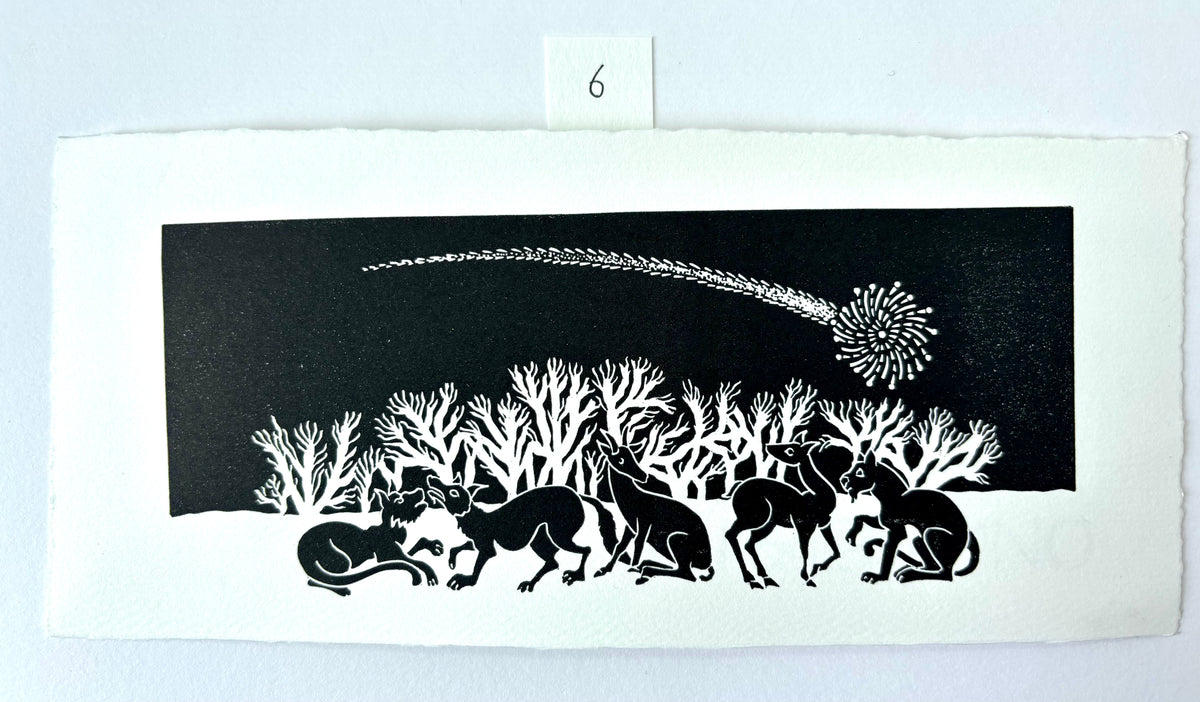 Super Seconds Festival listing: The Gathering limited edition linoprint