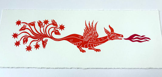 Super Seconds Festival listing: Little Fire linoprint