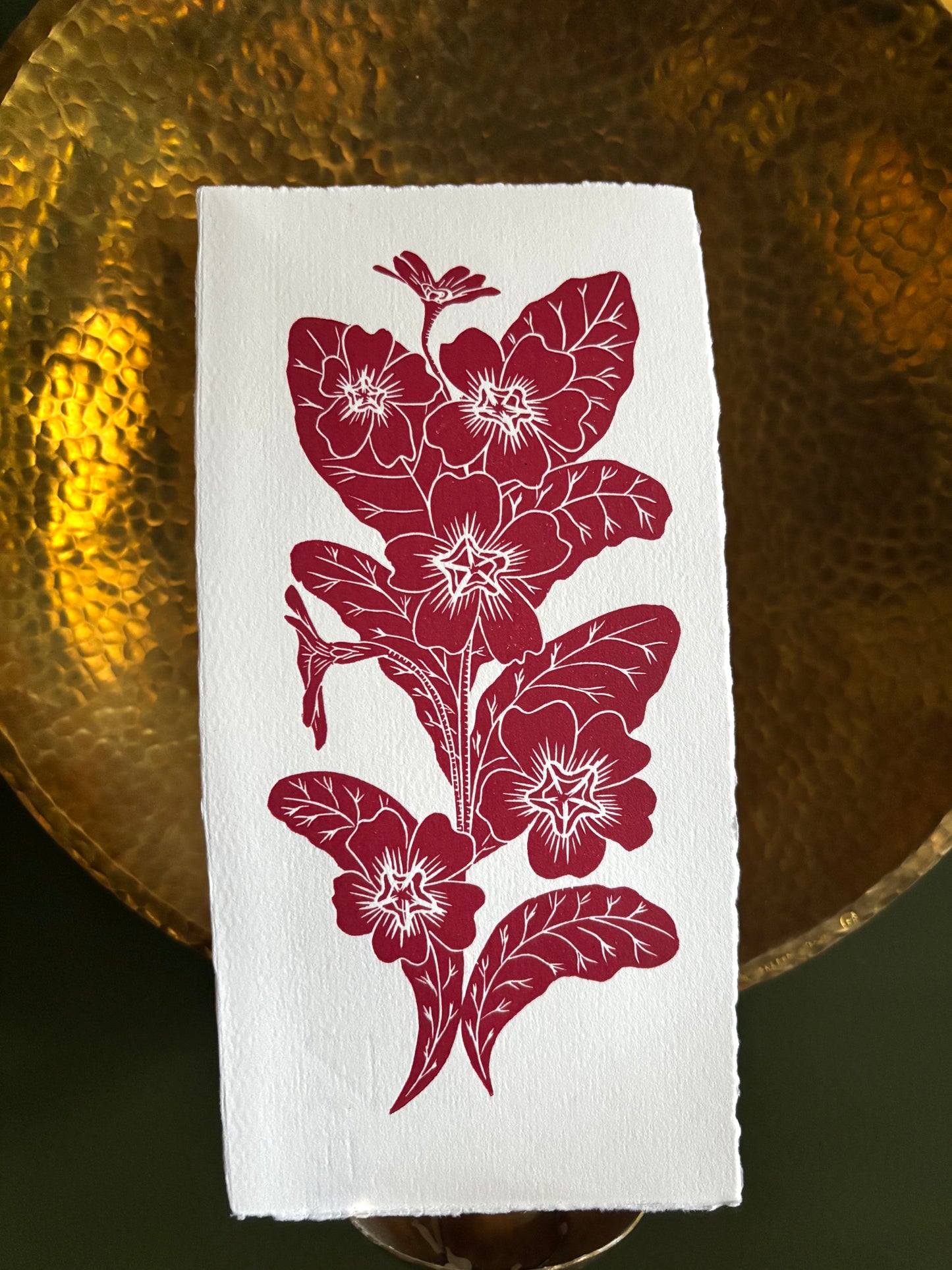 Mini sample linoprint-primrose 1