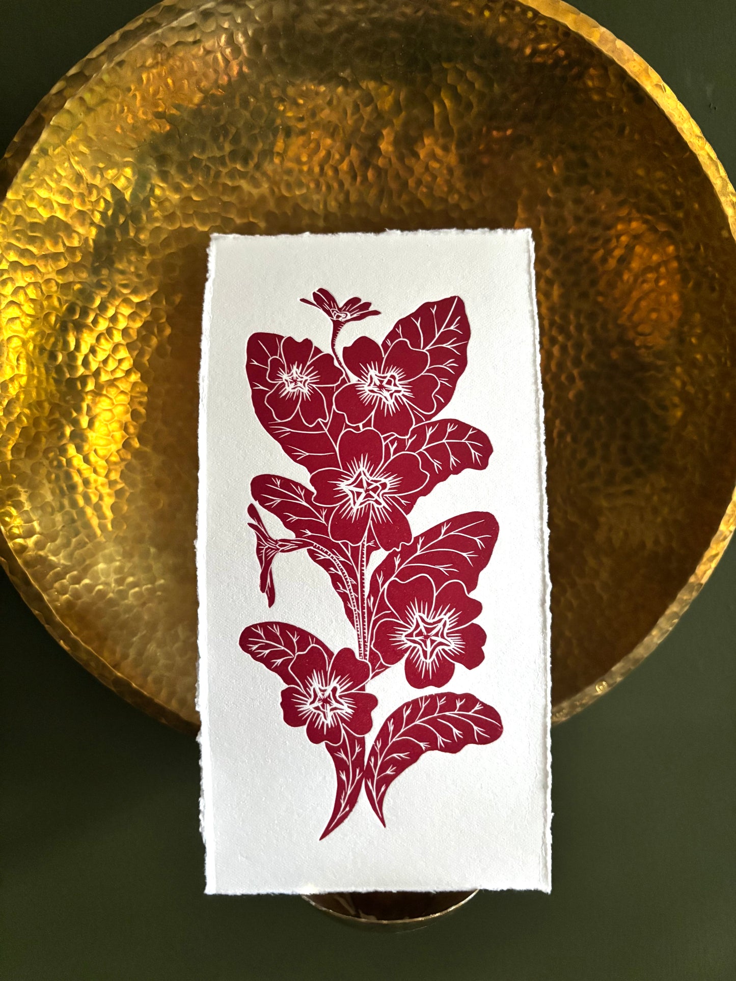 Mini sample linoprint-primrose 3