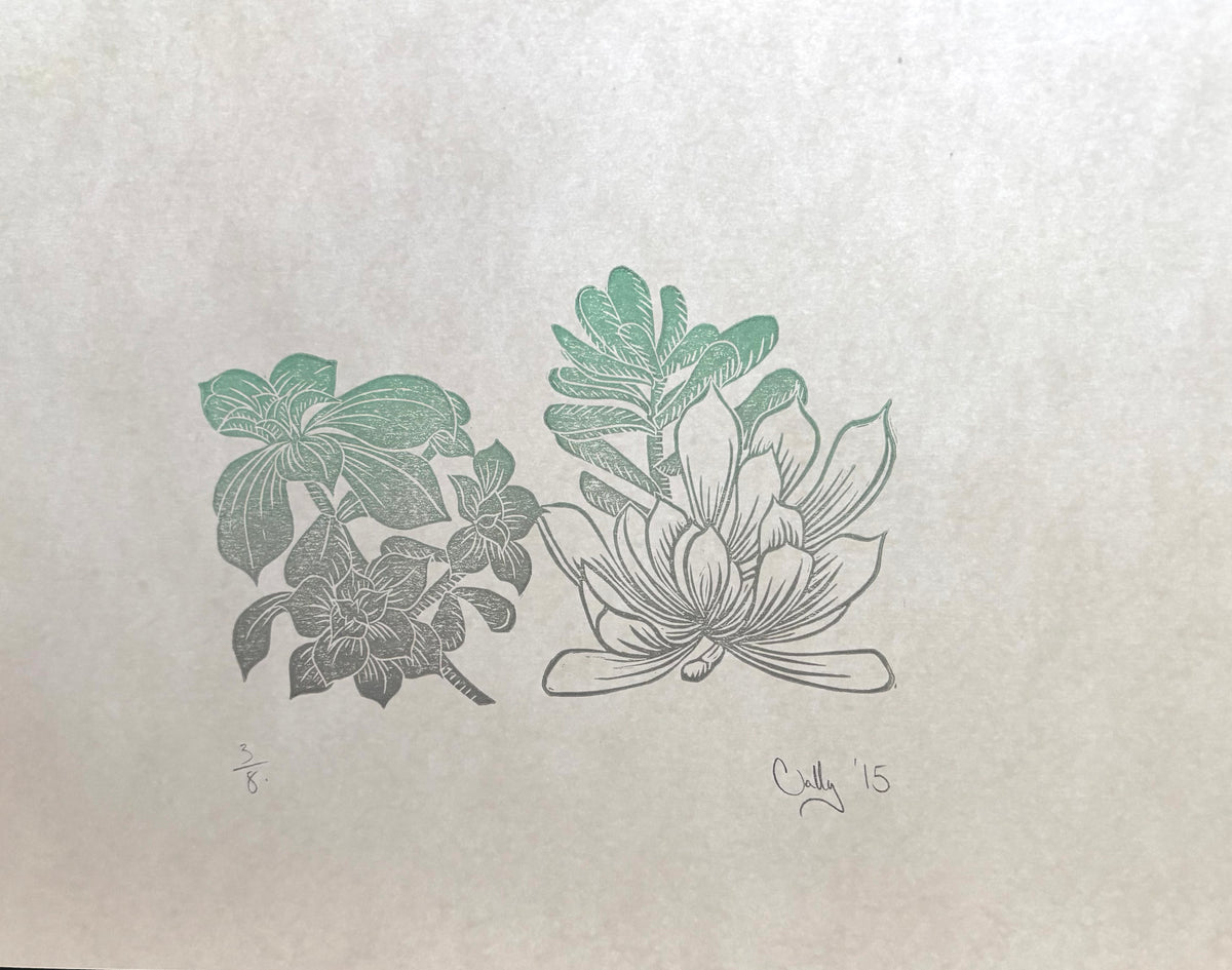 Super Seconds Festival listing: Succulents linoprint