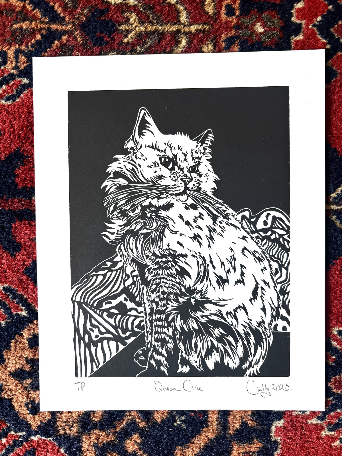 Super Seconds Festival Listing: Queen Circe linoprint 2