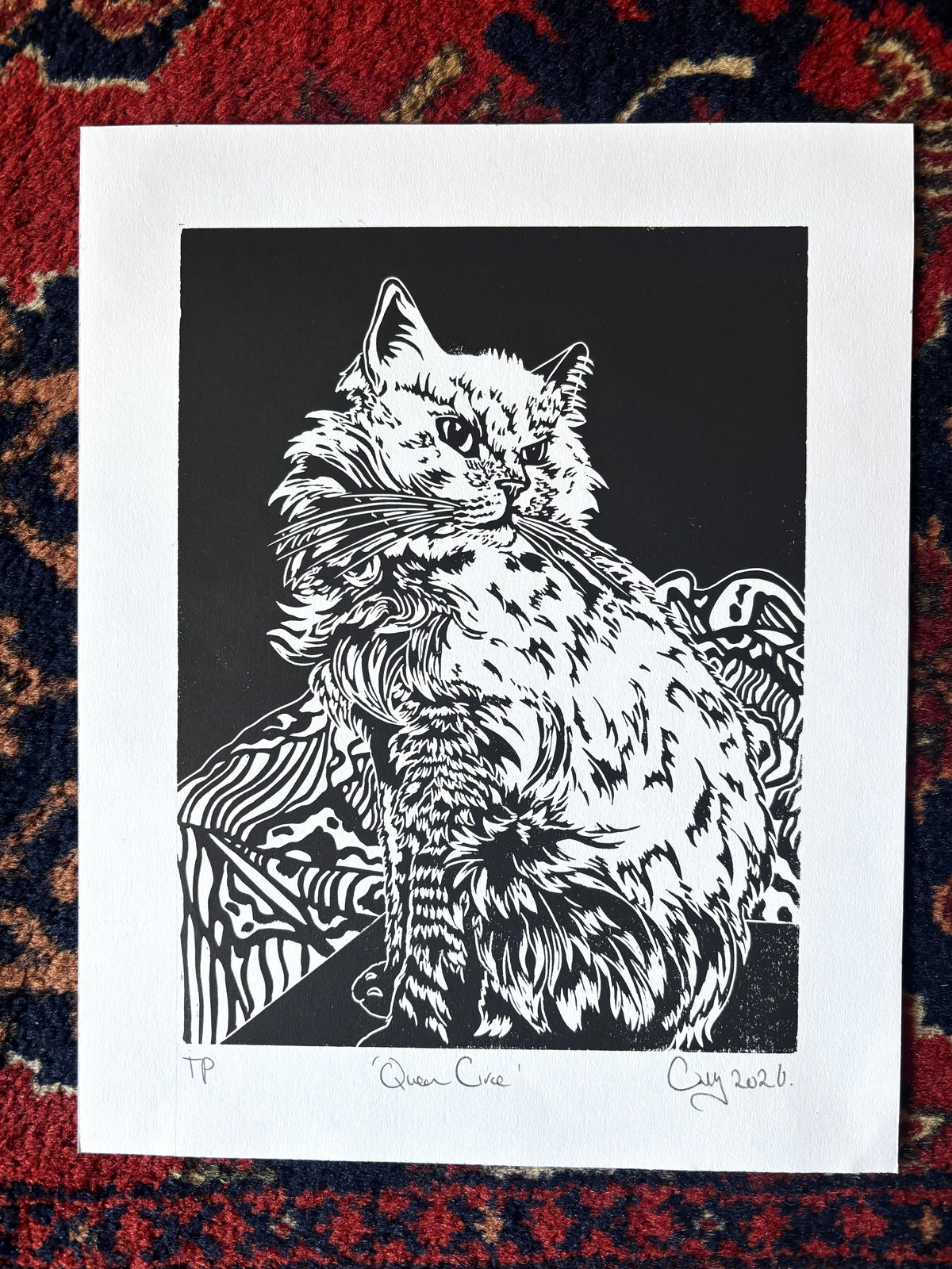 Super Seconds Festival Listing: Queen Circe linoprint 3