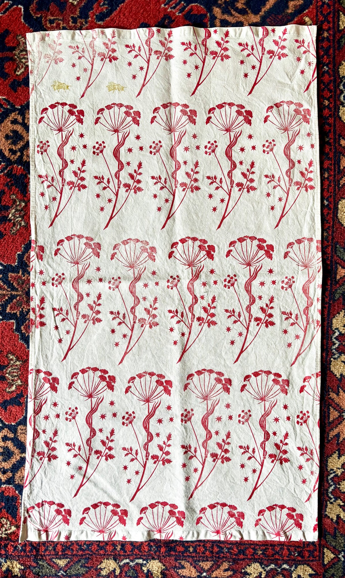 Super Seconds festival listing: Unbleached 100% cotton hand printed tea towel