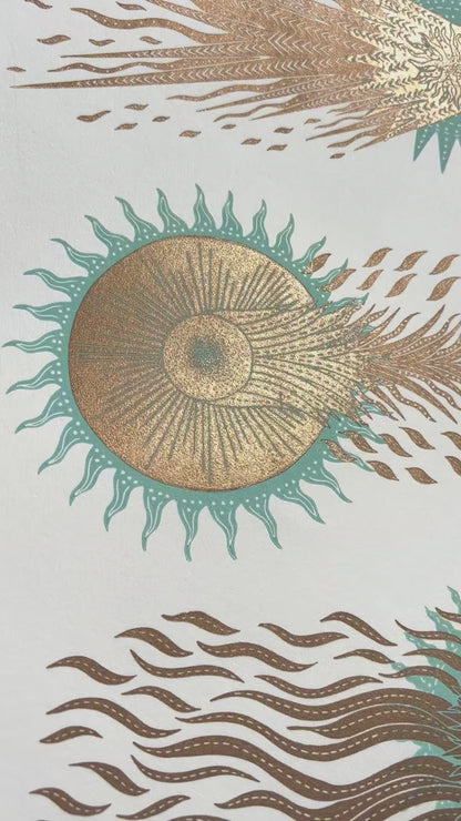The Three Comets limited edition linoprint