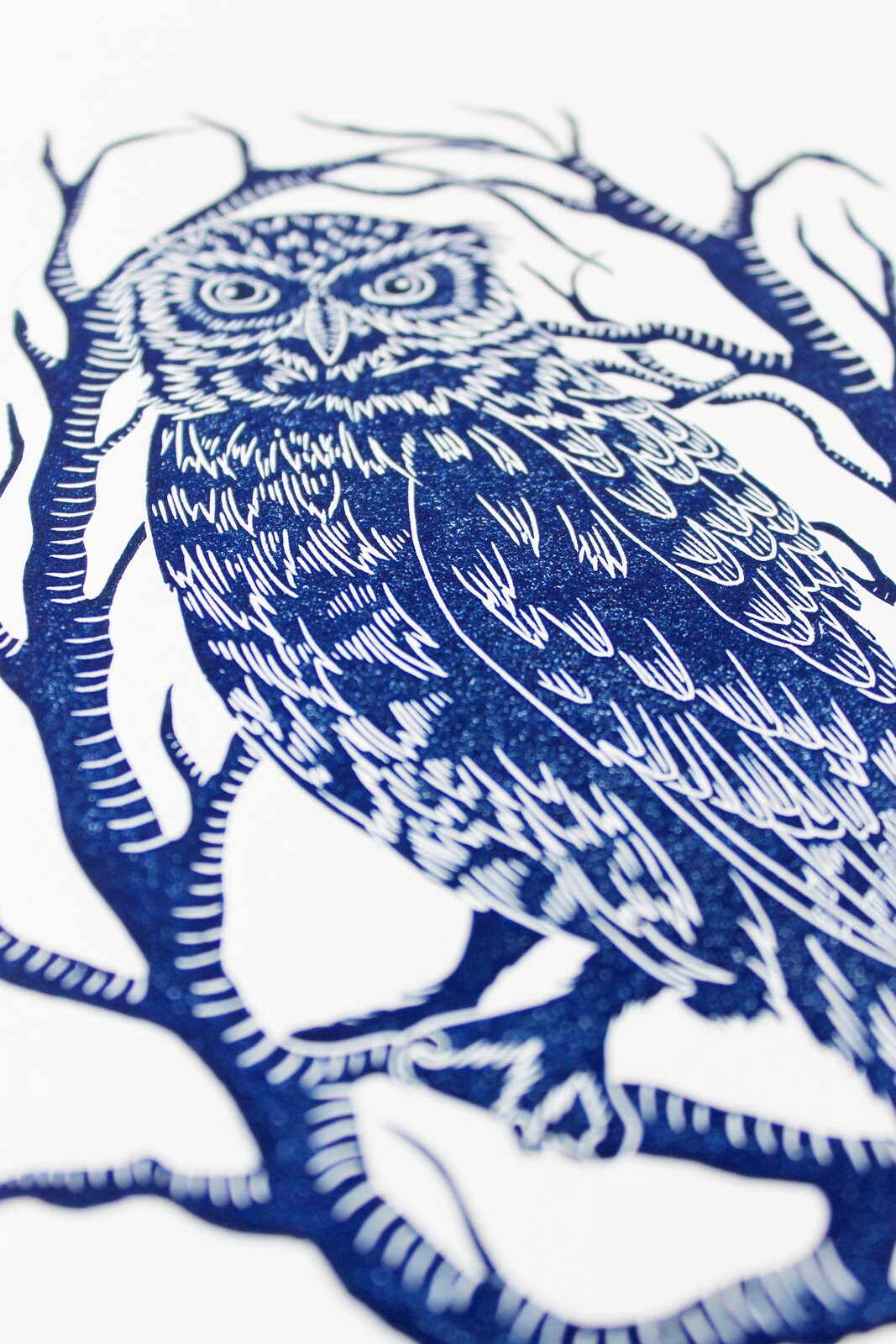 Little Owl linoprint