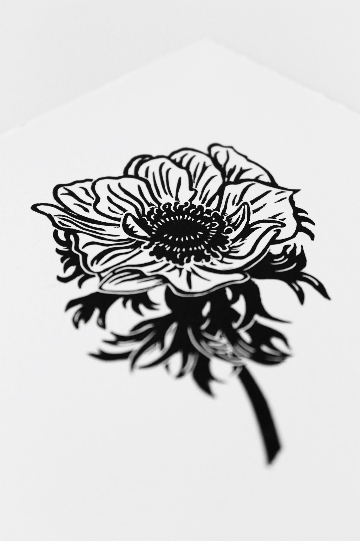 Anemone limited edition linoprint