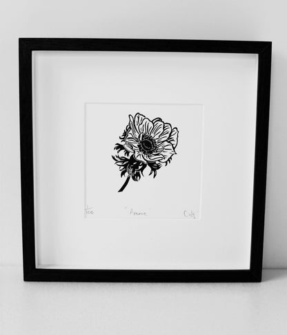 Anemone limited edition linoprint