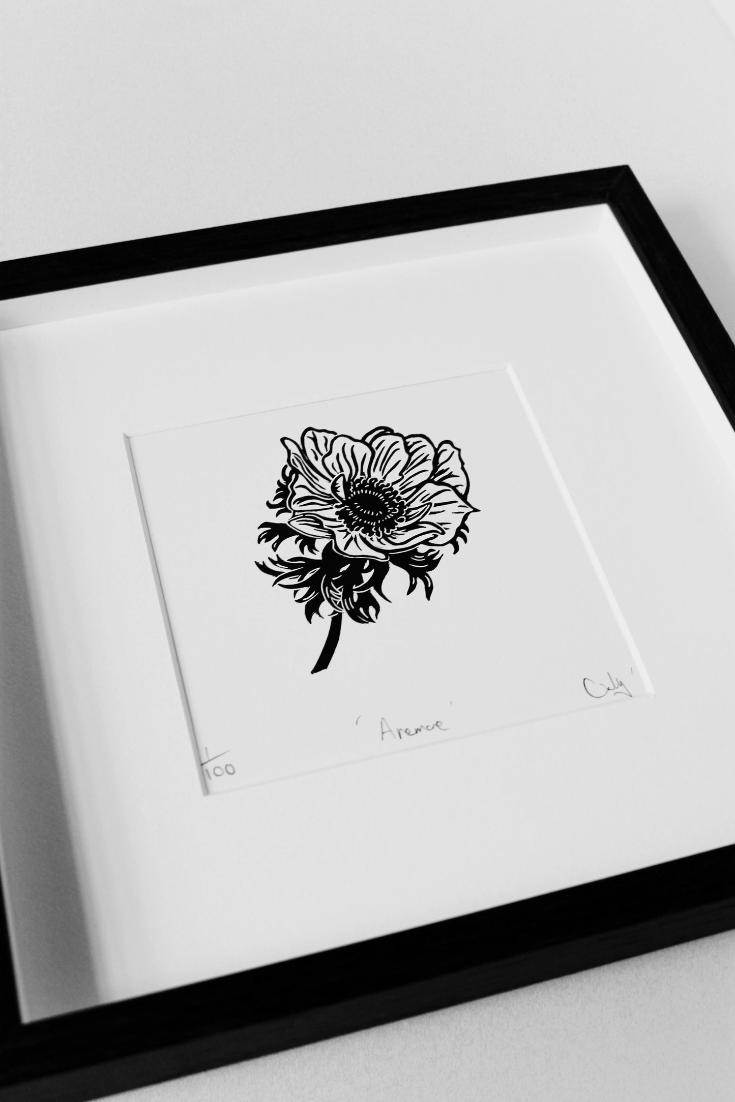 Anemone limited edition linoprint