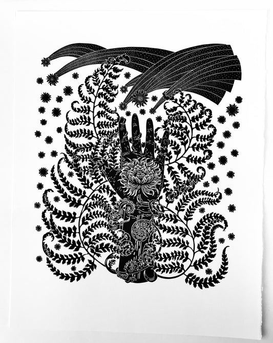 Cereus limited edition linoprint