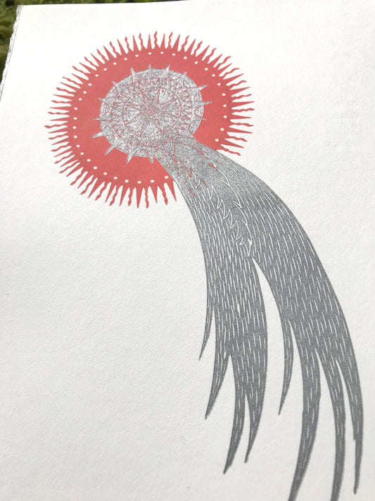 Comet linoprint